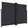 furnicato Seitenmarkise 180 x 600 cm Schwarz Polyester