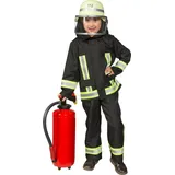 Feuerwehr Kostüm Samy für Kinder Uniform schwarz - Schwarz - 116