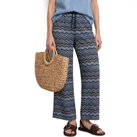 STREET ONE High Waist Wide Leg Hose Frozen Wave Blau 38