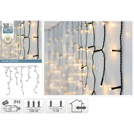 ECD Germany Lichtervorhang LED 12 m Warmweiß