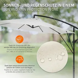 ML-Design Ampelschirm Ø 300 cm Beige