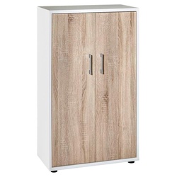 Aktenschrank Serie 200 Weiß/Eichefarben