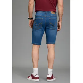 Arizona Jeansshorts "Doppelpack Denimshorts", Herren, Gr. 36, N-Gr, blau used, schwarz, Denim/Jeans, Obermaterial: 82% Baumwolle, 17% Polyester, 1% Elasthan, unifarben, regular fit kniefrei, Jeans Jeansshorts, Regular-Fit, gerade geschnittenes Bein