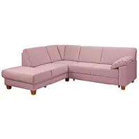 Ecksofa HOME AFFAIRE "Belfort L-Form", rosa (altrosa), B:243cm H:88cm T:91cm, Struktur fein ( 100% Polyester);Luxus-Microfaser ALTARA NUBUCK (100% Polyester);Luxus-Microfaser Vintageoptik(100% Polyester), Sofas, mit Federkern, wahlweise mit Bettfunktion und Stauraum