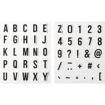 Heyda Stempel-Set Buchstaben & Zahlen 2 Weiß