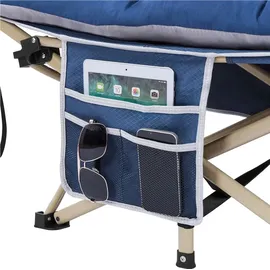 Yaheetech Feldbett mit Matratze Blau/Grau