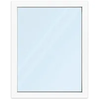 Fenster 95x120 cm, Kunststoff Profil aluplast IDEAL® 4000, Weiß, 950x1200 mm, einteilig festverglast, 2-fach Verglasung, individuell konfigurieren