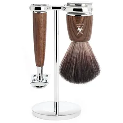 Mühle RYTMO 3-teiliges Rasierset Esche dunkel Rasierhobel Rasur   Herren 