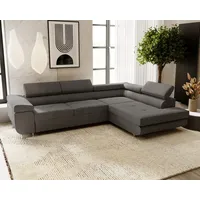 emporius Ecksofa 275 cm Sorlo - Sofa mit Schlaffunktion - verstellbare Kopfstützen, Ecksofa mit Bettkasten, Sofa L-Form - Ottomane rechts