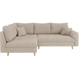 Home Affaire Eckcouch Polyester 3-Sitzer Beige