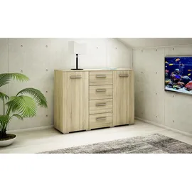 matkam Kommode 120 x 84,5 x 35 cm Sonoma Eiche