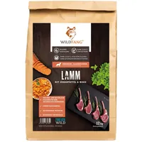 Wildfang® Premium getreidefreies Hundetrockenfutter - Hochwertiges getreidefreies Hundefutter trocken, Protein-Trockenfutter für ausgewachsene Hunde (12 kg, Lamm mit Süßkartoffel & Minze)