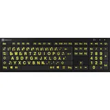 Logickeyboard XL-Print Kabelgebunden Tastatur Deutsch, QWERTZ Schwarz Multimediatasten, USB-Hub, Ger