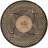 benuta nest In- & Outdoorteppich, Schwarz 160 cm - Teppich für Balkon, Terrasse, - Garten