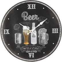 Ambiente Haus Wanduhr - Beer 28cm schwarz | Gr.: onesize