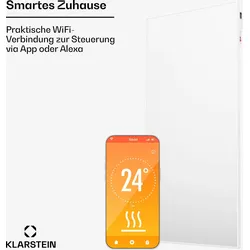 Klarstein Wonderwall Air Smart 770 Infrarotheizung 60x120cm App 770W Weiß