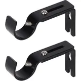 Verstellbare Wandhalterung, 2 Stück Gardinenstangen Halter, Metall Gardinenstange Halterungen Vorhangstange Halterung, Gardinenstangen Wandhalterung