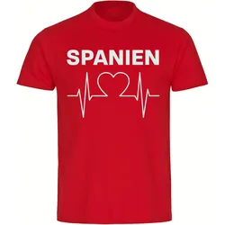 multifanshop Kinder T-Shirt - Spanien - Herzschlag - Druck weiß - Kind
