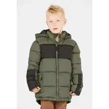ZigZag Outdoorjacke "Bruno", Kinder, Gr. 104, schwarz (dunkelgrün, schwarz), 100% Nylon, mehrfarbig, normal, ohne Ausschnitt, Jacken Outdoorjacke, mit winddichtem und atmungsaktivem Material