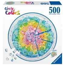 Ravensburger Erwachsenenpuzzle 500 Teile - Circle of Colors - Regenbogenkuchen