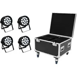 Eurolite Set 4x AKKU IP PAR 14 HCL QuickDMX + Case