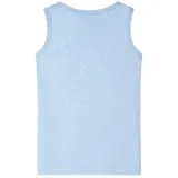 vidaXL Kinder-Tanktop Hellblau Melange 140 - Blau