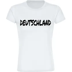 multifanshop Damen T-Shirt - Deutschland - Textmarker - Druck schwarz - Frauen
