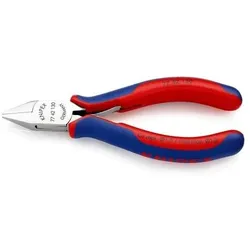 Knipex Elektronikseitenschneider L.130mm Form 4 Facette nein 2K-Hülle spiegelpol.