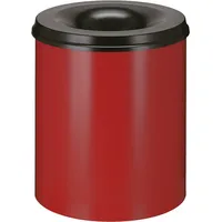 ReinigungsBerater Sicherheitspapierkorb, selbstlöschend, Stahl, 80 Liter, rot, schwarz