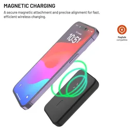 FIXED MagZen 2 mit drahtlosem Laden und MagSafe-Unterstützung 10 000 mAh, schwarz