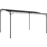 IKAYAA Garten Pavillon 4x3 m Pergola Gartenpavillon mit Dach Partyzelt Metall Terassenüberdachung Terassenüberdach