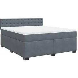vidaXL Boxspringbett 180 x 200 cm Dunkelgrau