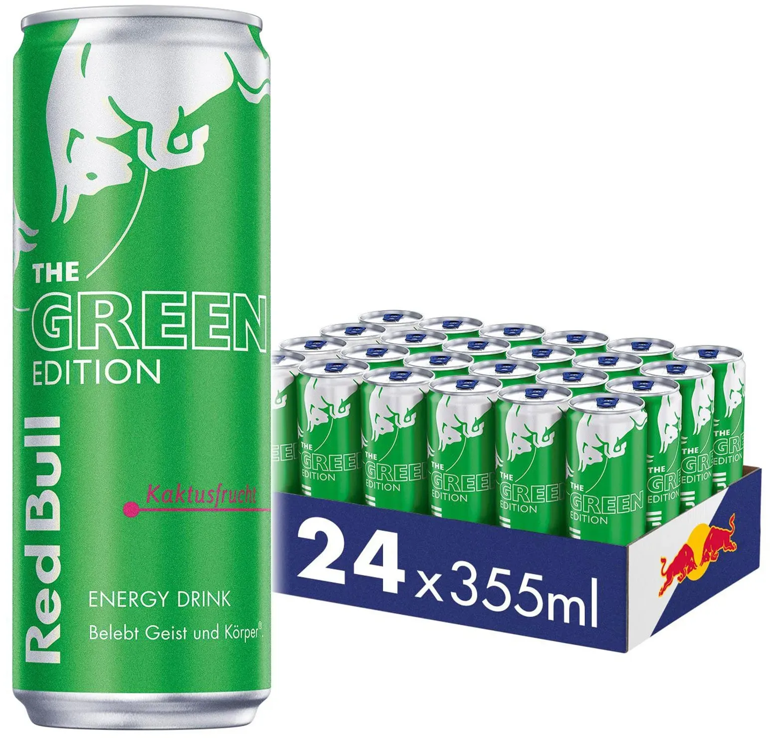 Red Bull Energy Drink Green Edition Kaktusfrucht 0,355 Liter Dose, 24er Pack