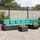 vidaXL 7-teiliges Gartensofa-Set mit Kissen, schwarzes Polyrattan - Schwarz