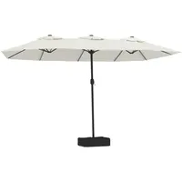 VidaXL Doppelsonnenschirm Sandweiß 449x245 cm