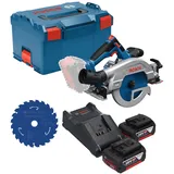 Bosch GKS 18V-57-2 GX Professional Akku Kreissäge 18 V 165 mm Brushless + 2x Akku 5,0 Ah + Ladegerät + L-Boxx
