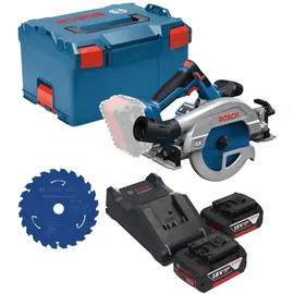 Bosch GKS 18V-57-2 GX Professional Akku Kreissäge 18 V 165 mm Brushless + 2x Akku 5,0 Ah + Ladegerät + L-Boxx