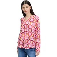 Cartoon Blusenshirt mit Muster Orange/Rosé,42 | 42