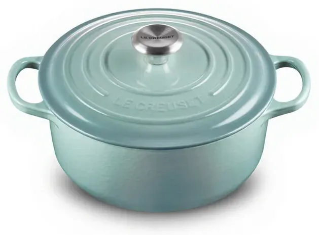 Le Creuset Runde Schmortopf aus Gusseisen mit Enamelierung, Evo-Serie, 28 cm, Meersalzweiß