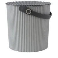 Hachiman-kasei.co.,ltd omnioutil Eimer Mittel L, Hellgrau mit Deckel, 10l