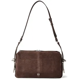 PINKO 24 Classic Schultertasche Leder Brown