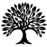 Opviq Wandlampe Heart Tree V2 Opviq, schwarz, für Wohn- / Esszimmer, Metall, Modern, Wandleuchte, Wandlampe Innen - 9 cm - 50 cm - 46 cm