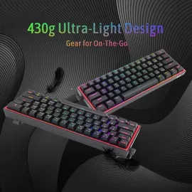 Redragon K617 RGB rote Schalter QWERTY