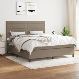 vidaXL Boxspringbett 180 x 200 cm Taupe