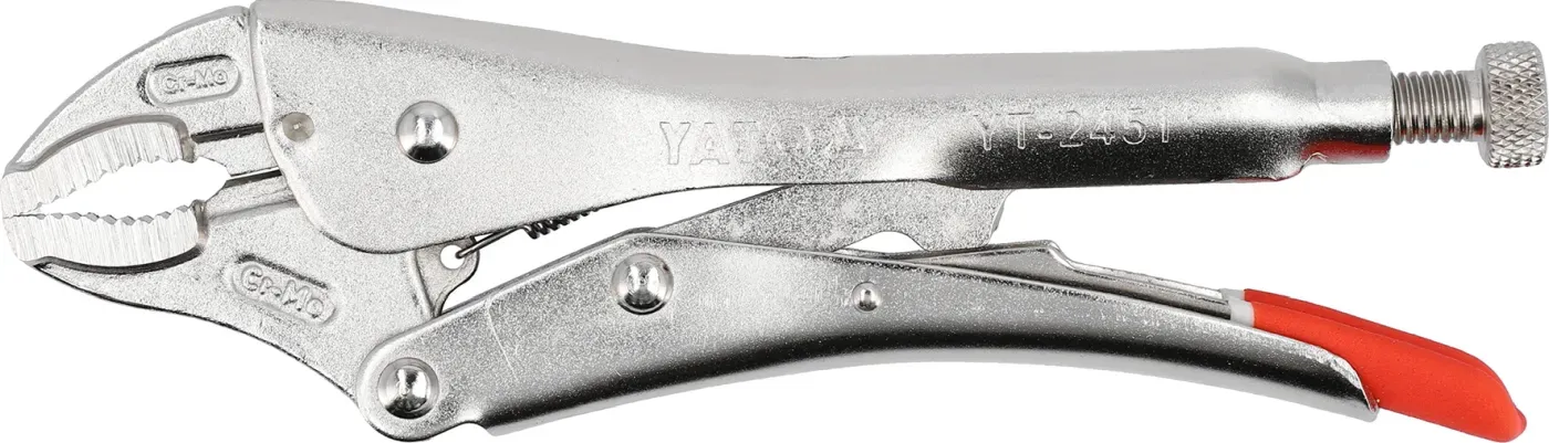 YATO YT-2451 kurze Feststellzange, abgerundete Backen, 250 mm