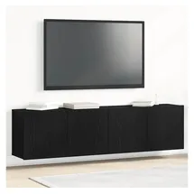 vidaXL TV-Schränke 2 Stk. 160 x 30 x 41 cm Schwarz Holzwerkstoff