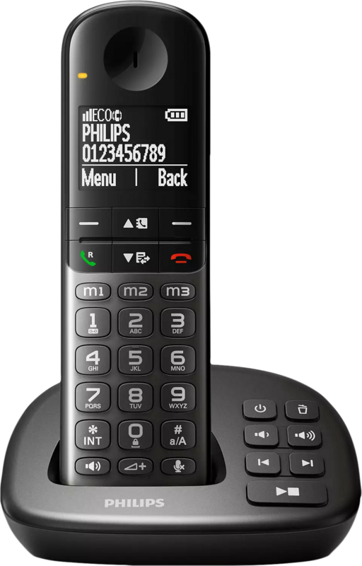 Philips DECT Schnurloses Telefon XL mit Anrufbeantworter