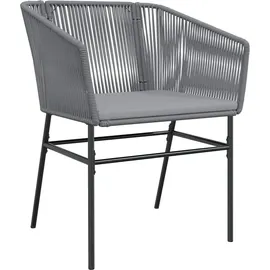 vidaXL Garten Essgruppe 5 pcs Grau Poly Rattan