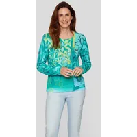 Rabe Pullover Gestreift in Grün für Damen - 40