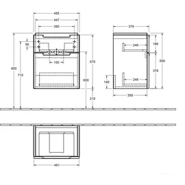 Villeroy & Boch Subway 2.0 48,5 x 59 x 37,9 cm white matt